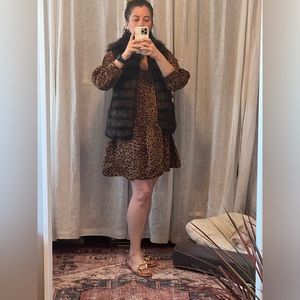 H&M Babydoll Swing Dress Animal Print | Size M